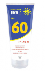 Creme protetor solar, FPS: 60 (UVB) e 24 (UVA), 120 g, LUVEX
